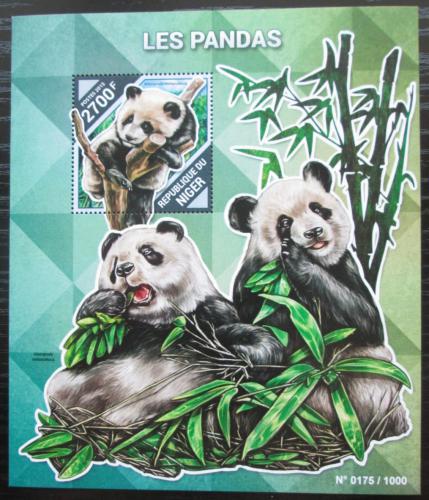 Poštová známka Niger 2015 Pandy Mi# Block 486 Kat 10€