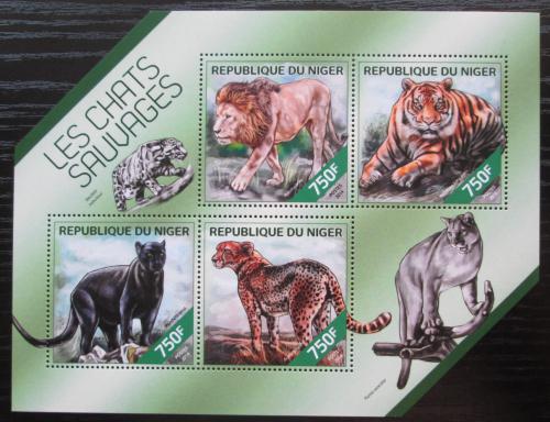 Poštové známky Niger 2014 Maèkovité šelmy Mi# 2845-48 Kat 12€ 