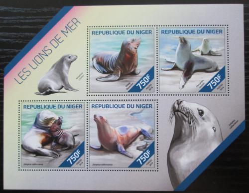 Poštové známky Niger 2014 Morské levy Mi# 2860-63 Kat 12€