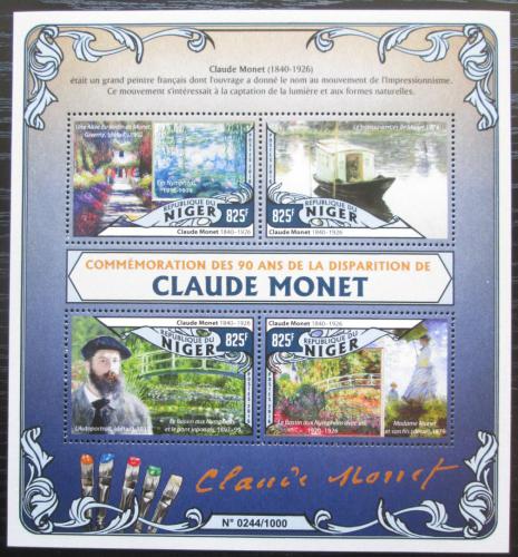 Poštové známky Niger 2016 Umenie, Claude Monet Mi# 4022-25 Kat 13€