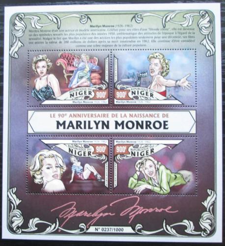 Poštové známky Niger 2016 Marilyn Monroe Mi# 4012-15 Kat 14€