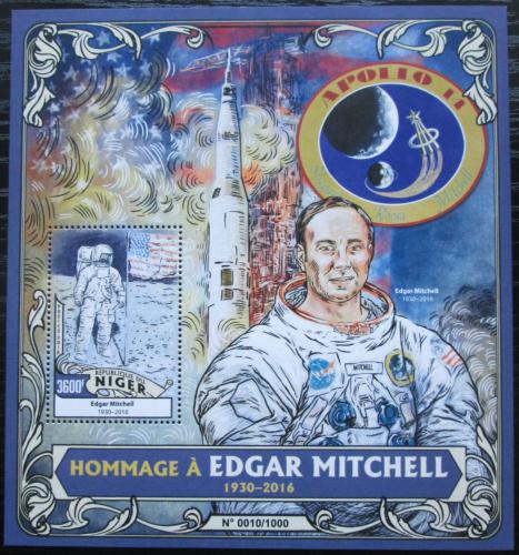 Poštová známka Niger 2016 Edgar Mitchell, kozmonaut Mi# Block 522 Kat 14€