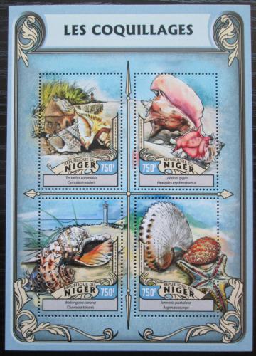 Poštové známky Niger 2016 Mušle Mi# 4222-25 Kat 12€