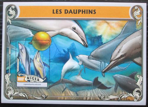 Poštová známka Niger 2016 Delfíny Mi# Block 554 Kat 12€
