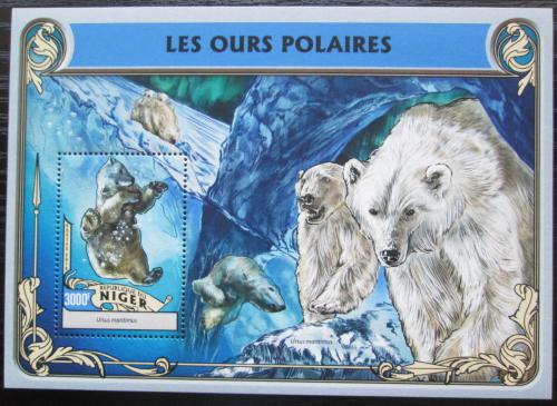 Poštová známka Niger 2016 ¼adový medvede Mi# Block 556 Kat 12€