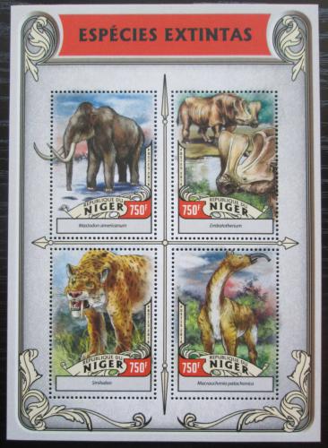 Poštové známky Niger 2016 Vyhynulá fauna Mi# 4242-45 Kat 12€