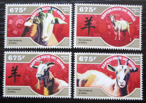 Poštové známky Niger 2014 Èínský nový rok, rok kozy Mi# 3155-58 Kat 10€