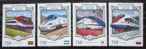 Potov znmky Niger 2015 Modern lokomotvy Mi# 3310-13 Kat 12