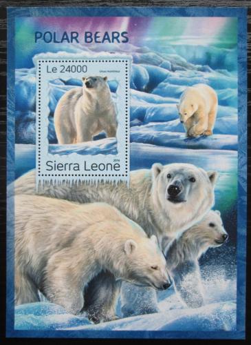 Poštová známka Sierra Leone 2016 ¼adový medvìd Mi# Block 1128 Kat 11€