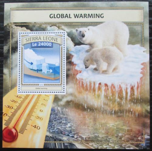 Poštová známka Sierra Leone 2016 Globální oteplování Mi# Block 1090 Kat 11€