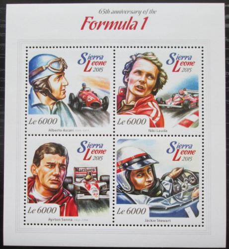 Poštové známky Sierra Leone 2015 Formule 1 Mi# 6148-51 Kat 11€