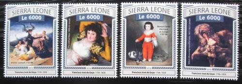 Poštové známky Sierra Leone 2016 Umenie, Francisco de Goya Mi# 7723-26 Kat 11€