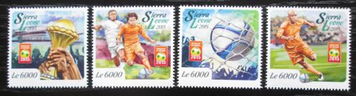 Poštové známky Sierra Leone 2015 Africký pohár ve futbale Mi# 6768-71 Kat 11€