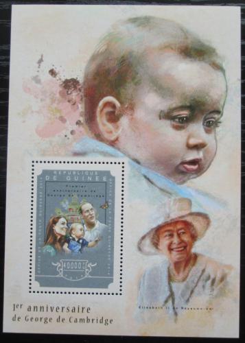 Poštová známka Guinea 2014 Princ George Mi# Block 2463 Kat 16€