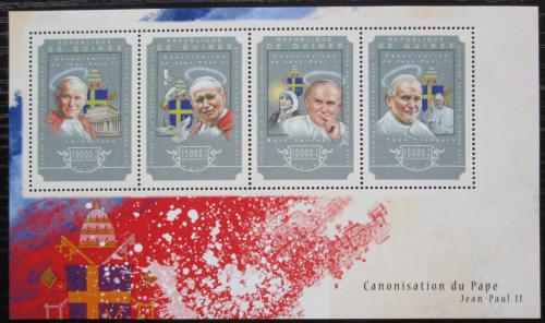 Poštové známky Guinea 2014 Papež Jan Pavel II. Mi# 10842-45 Kat 20€