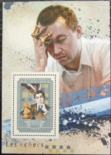 Poštová známka Guinea 2014 Bobby Fischer, šachy Mi# Block 2468 Kat 16€ 