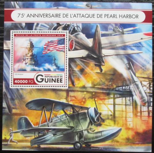 Poštová známka Guinea 2016 Útok na Pearl Harbor, 75. výroèie Mi# Bl 2697 Kat 16€