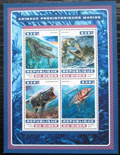 Poštové známky Niger 2016 Moøští dinosaury Mi# 4602-05 Kat 13€