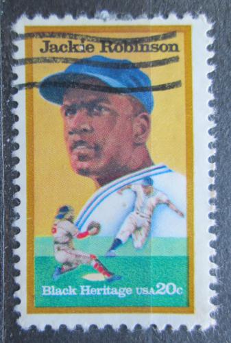 Poštová známka USA 1982 Jackie Robinson, baseball Mi# 1596