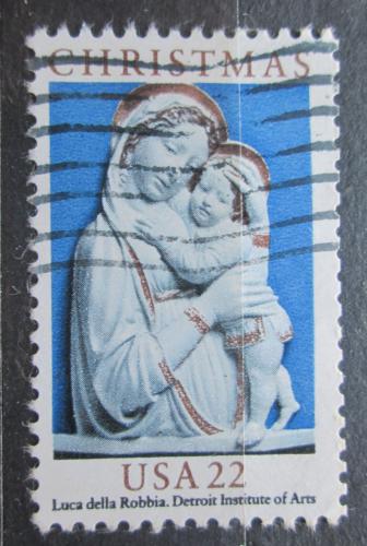Potov znmka USA 1985 Vianoce, socha, Luca della Robbia Mi# 1778