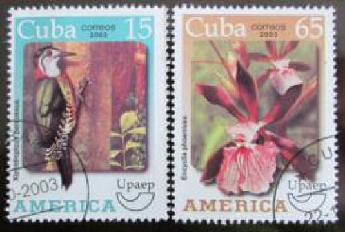 Poštové známky Kuba 2003 Fauna a flóra Mi# 4557-58