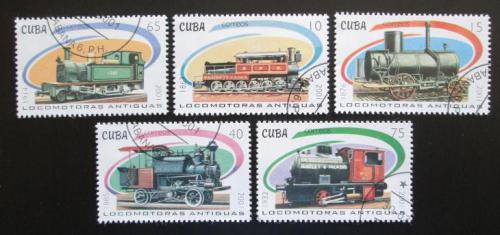 Poštová známka Kuba 2001 Parní lokomotívy Mii# 4338-42 Kat 6€