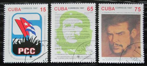 Potov znmky Kuba 1997 Kongres Komunistick strany Kuby Mi# 4060-62