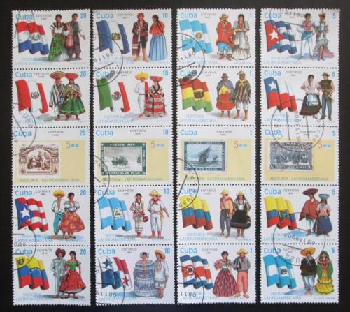 Poštové známky Kuba 1990 Vlajky a kroje Mi# 3418-37