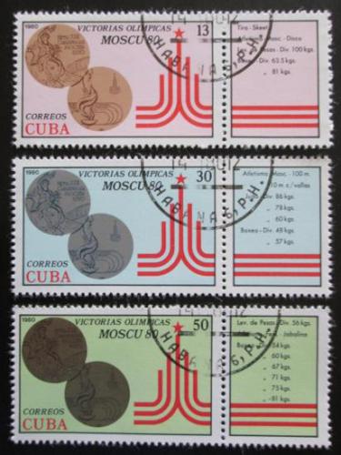 Poštové známky Kuba 1980 LOH Moskva Mi# 2515-17