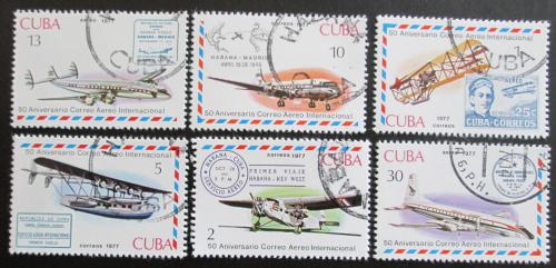 Potov znmky Kuba 1977 Potovn letadla Mi# 2248-53 - zvi obrzok