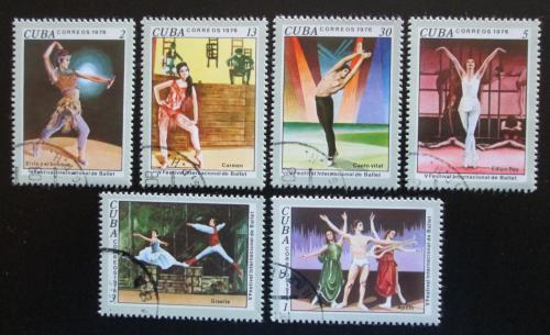 Poštové známky Kuba 1976 Balet Mi# 2168-73