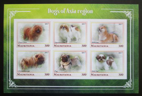 Poštové známky Mauritánia 2017 Asijští psi neperf. Mi# N/N 