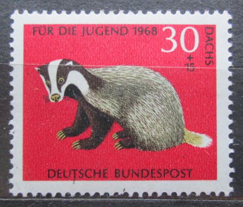 Poštová známka Nemecko 1968 Jezevec lesní Mi# 551