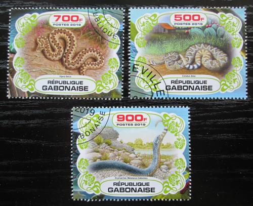 Poštové známky Gabon 2019 Hady Mi# N/N