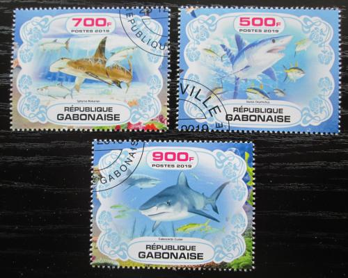 Poštové známky Gabon 2019 Žraloky Mi# N/N