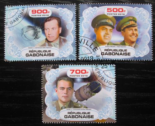 Poštové známky Gabon 2019 Prieskum vesmíru, sovìtští kozmonauti Mi# N/N