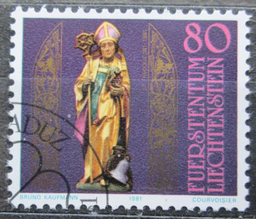 Poštová známka Lichtenštajnsko 1981 Socha biskupa Theodula Mi# 775