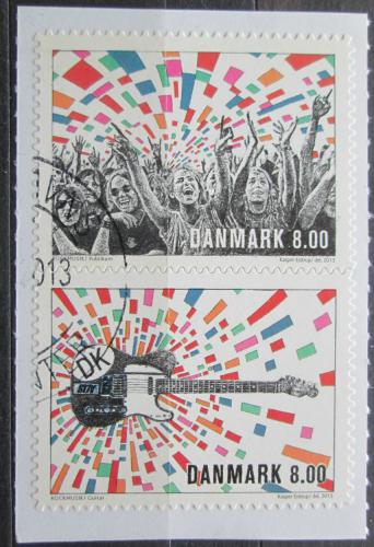 Poštové známky Dánsko 2013 Rocková hudba Mi# 1744-45 Kat 4.40€