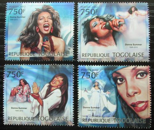 Poštové známky Togo 2012 Donna Summer, zpìvaèka Mi# 4593-96 Kat 12€