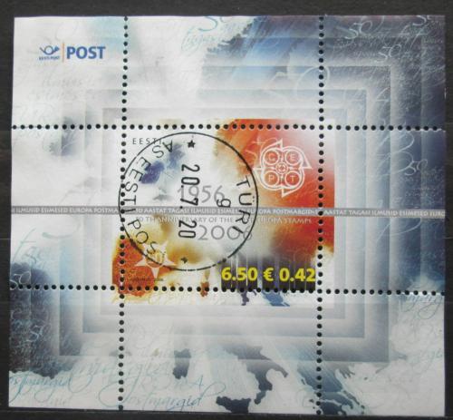 Poštová známka Laos 1959 Chrám That Luang Mi# 101Estónsko 2006 Európa CEPT, 50. výroèie Mi# Block 24