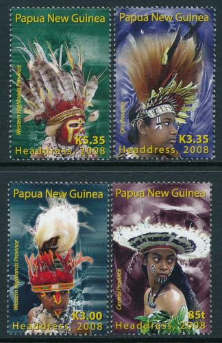 Poštové známky Papua Nová Guinea 2008 Tradièní úèesy Mi# 1327-30 Kat 10€