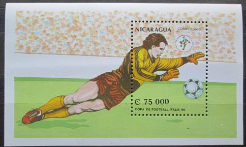 Poštová známka Nikaragua 1990 MS ve futbale Mi# Block 190 Kat 5€