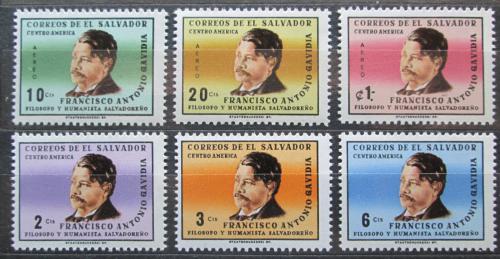 Poštové známky Salvador 1965 Francisco Antonio Gavidia, spisovatel Mi# 906-11