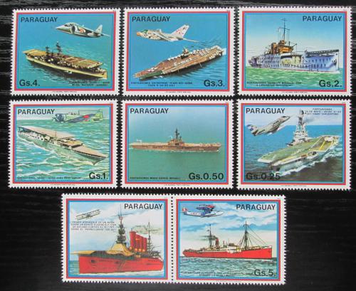 Potov znmky Paraguaj 1983 Lietadlov lode s kupnem Mi# 3656-62