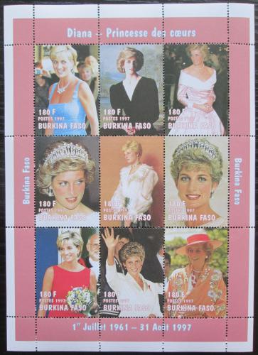 Poštové známky Burkina Faso 1997 Princezna Diana Mi# N/N