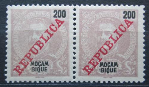 Poštové známky Mozambik 1911 Krá¾ Carlos I. pretlaè pár Mi# 114