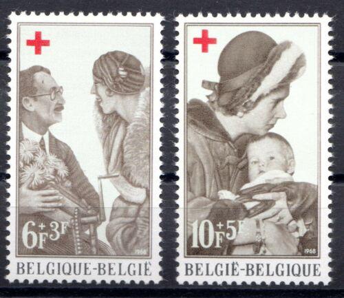 Poštové známky Belgicko 1968 Èervený kríž, krá¾ovné Mi# 1509-10
