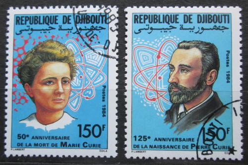 Poštové známky Džibutsko 1984 Marie a Pierre Curie Mi# 427-28