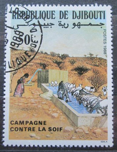 Poštová známka Džibutsko 1988 Vodní hospodáøství Mi# 511