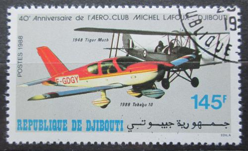 Poštová známka Džibutsko 1988 Lietadla Mi# 514